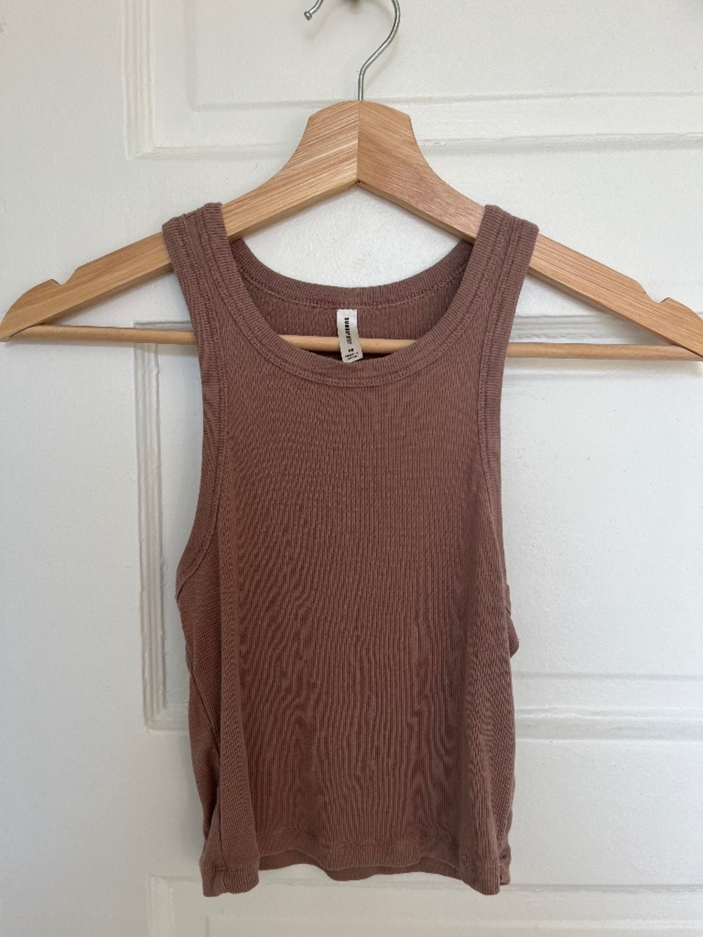 Sunday Best Ribbed High Neck Tank Top – XS